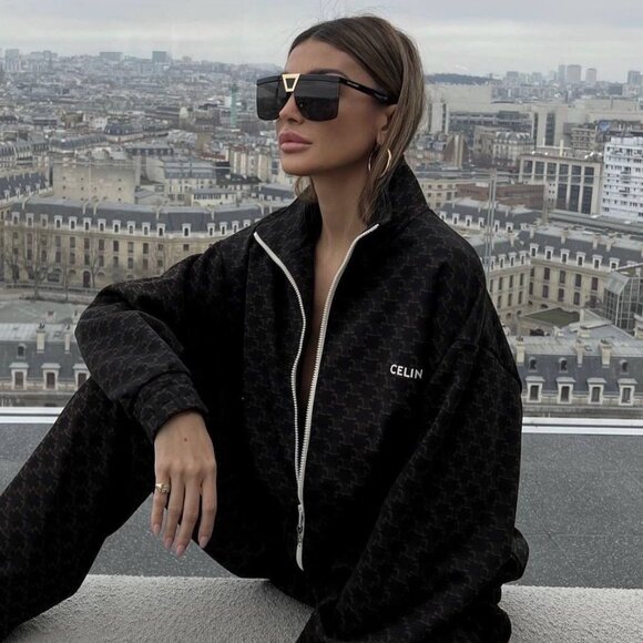 Saint Laurent SL537 PALACE 001 Shield Sunglasses – Black - Picture 8 of 10